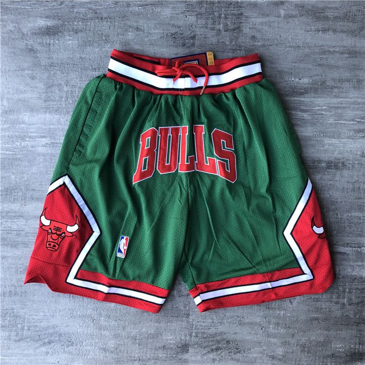 Men NBA 2021 Chicago Bulls Green Shorts 1->miami heat->NBA Jersey